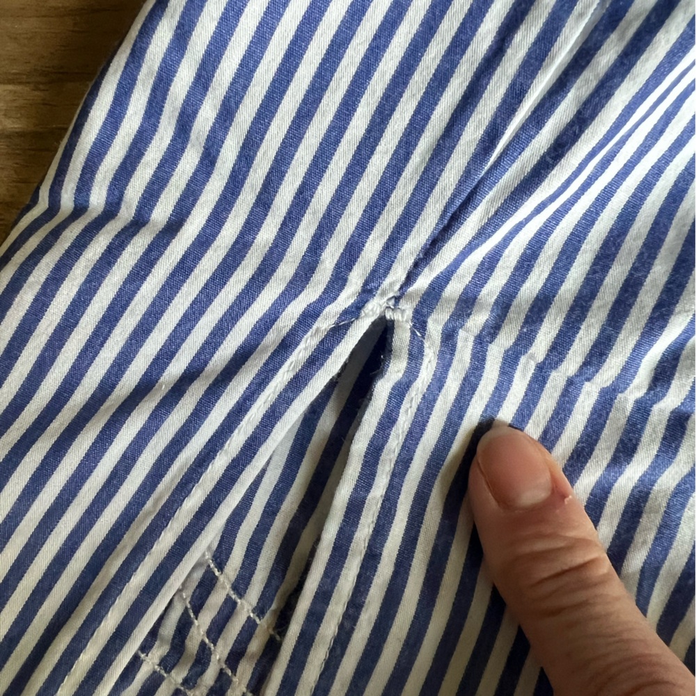 Tory Burch Blue and Pink Striped Midi Dress - Picture 8 of 16